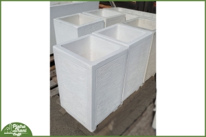 Vaso Bianco Olga Rigato 30x30